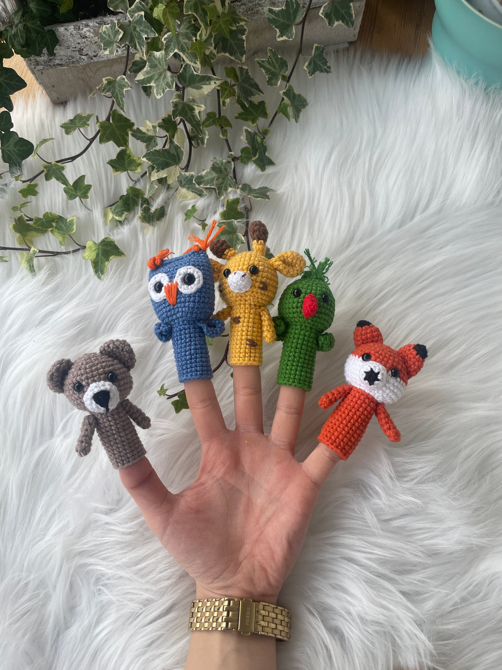 Fingerpuppen "Tierfreunde" | Handgehäkelt