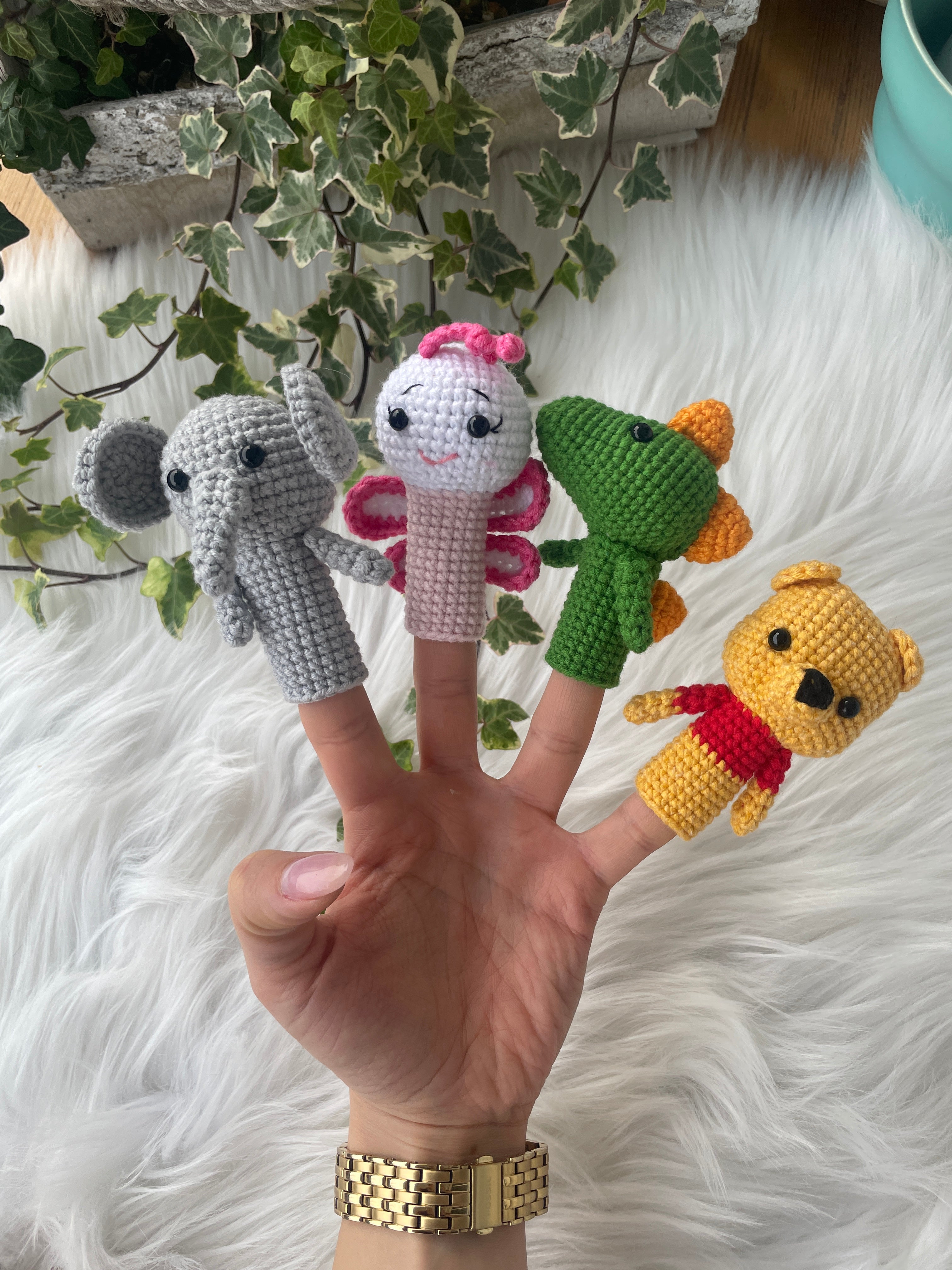 Fingerpuppen "Tierfreunde" | Handgehäkelt