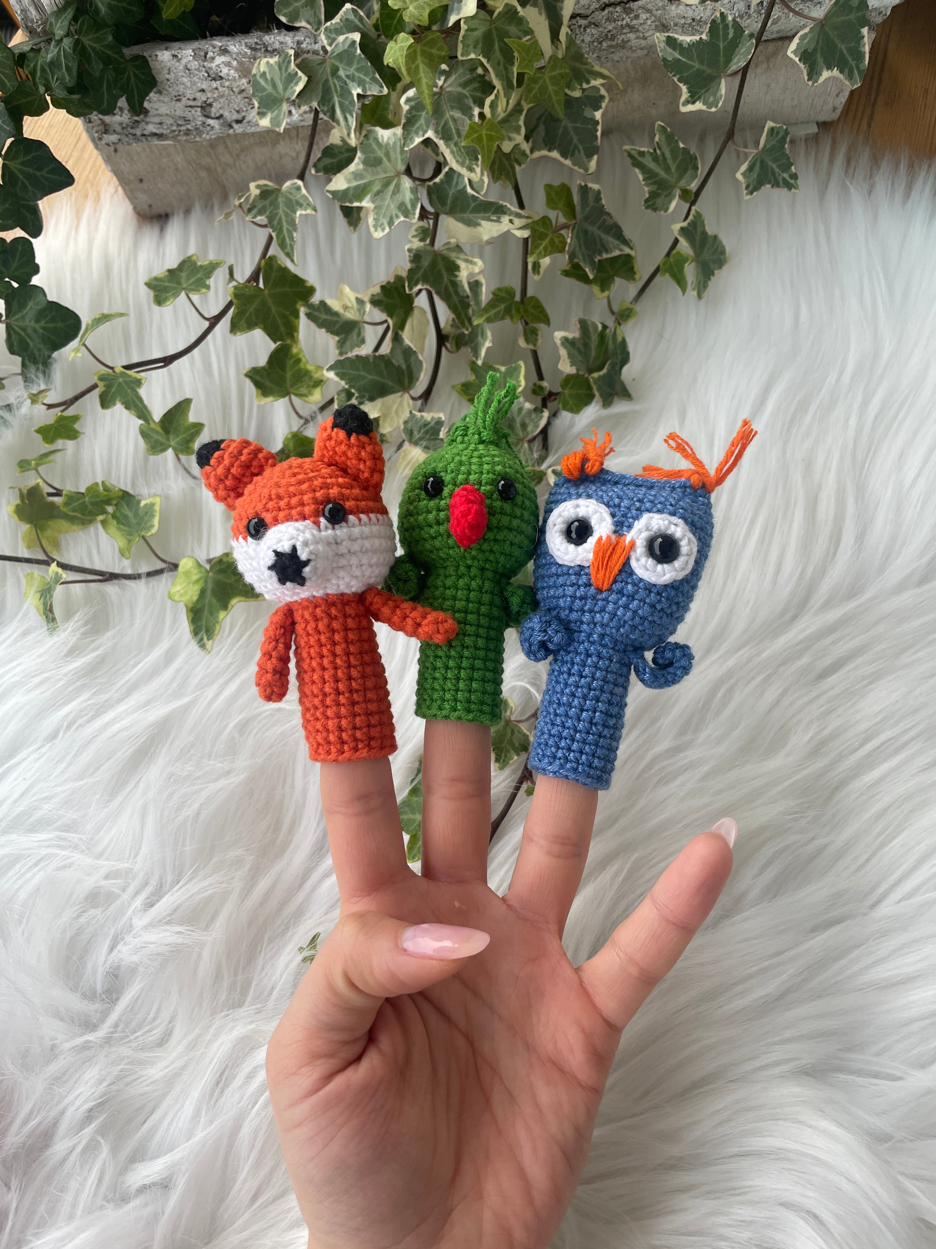Fingerpuppen "Tierfreunde" | Handgehäkelt