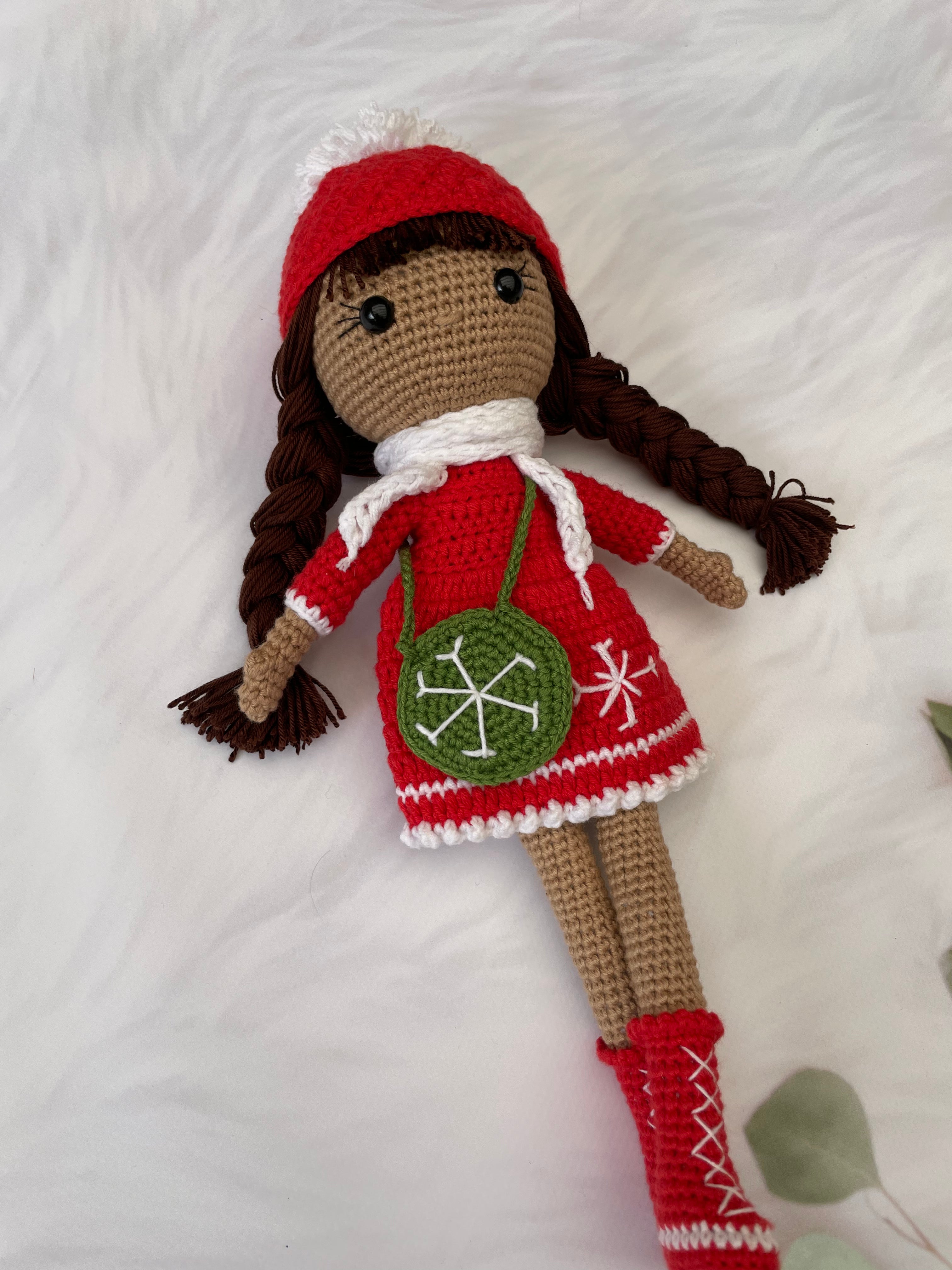 Amigurumi Puppe "Bella" und "Noelle" | Ausziehbares Outfit | Weihnachts-Edition