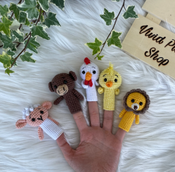 Fingerpuppen "Tierwelt" | Handgehäkelt
