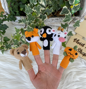 Fingerpuppen "Tierwelt" | Handgehäkelt