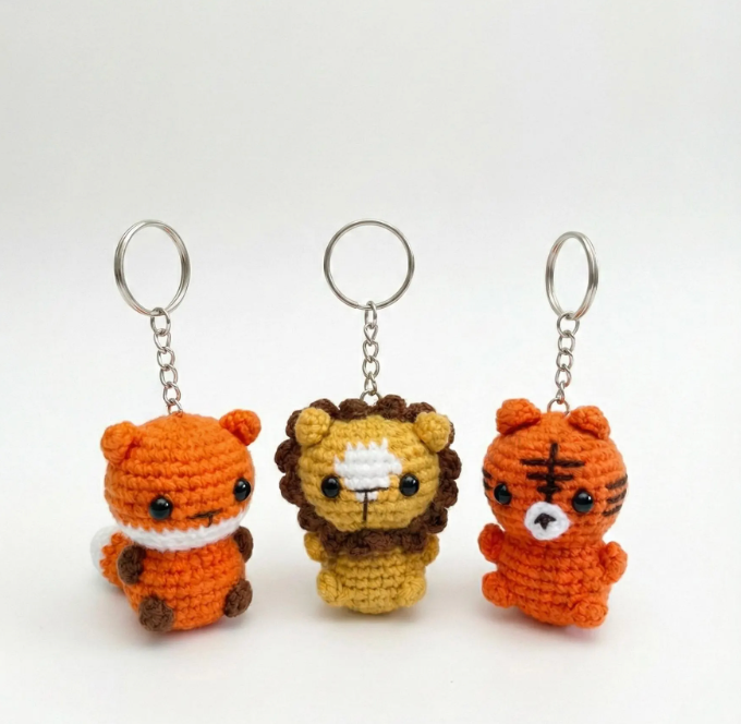 Schlüsselanhänger Tiere | Tiger, Löwe, Fuchs | Personalisierbar