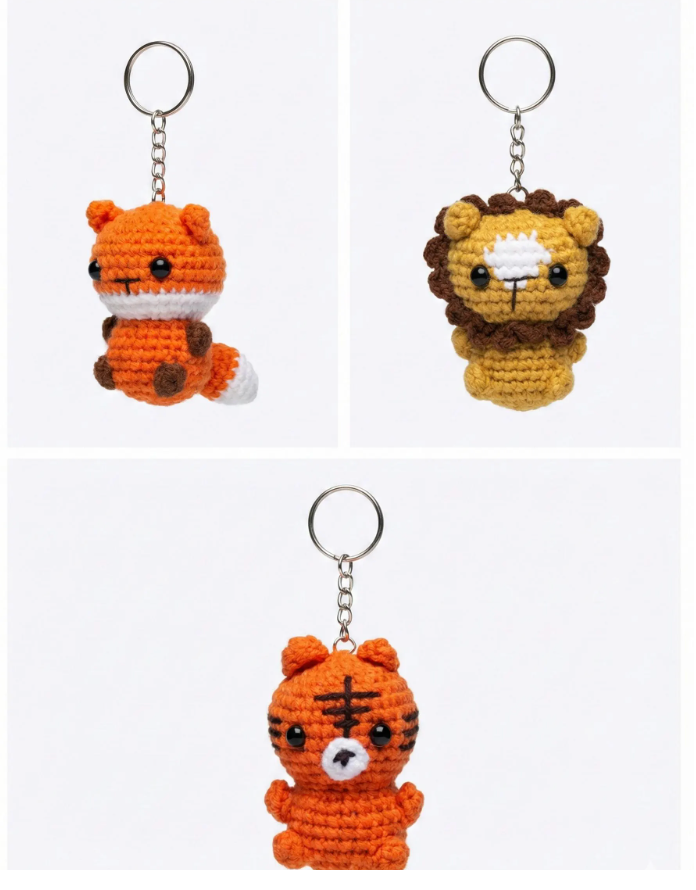 Schlüsselanhänger Tiere | Tiger, Löwe, Fuchs | Personalisierbar