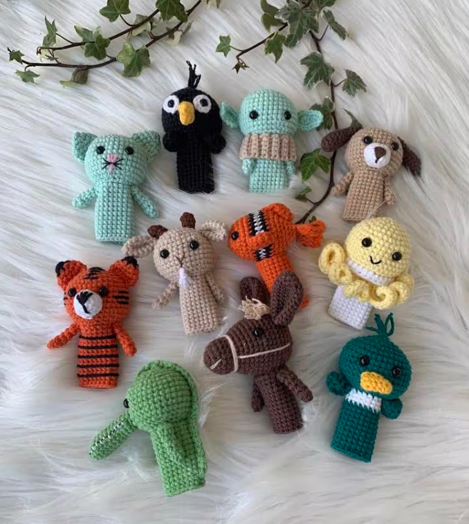 Fingerpuppen "Tierwelt" | Handgehäkelt