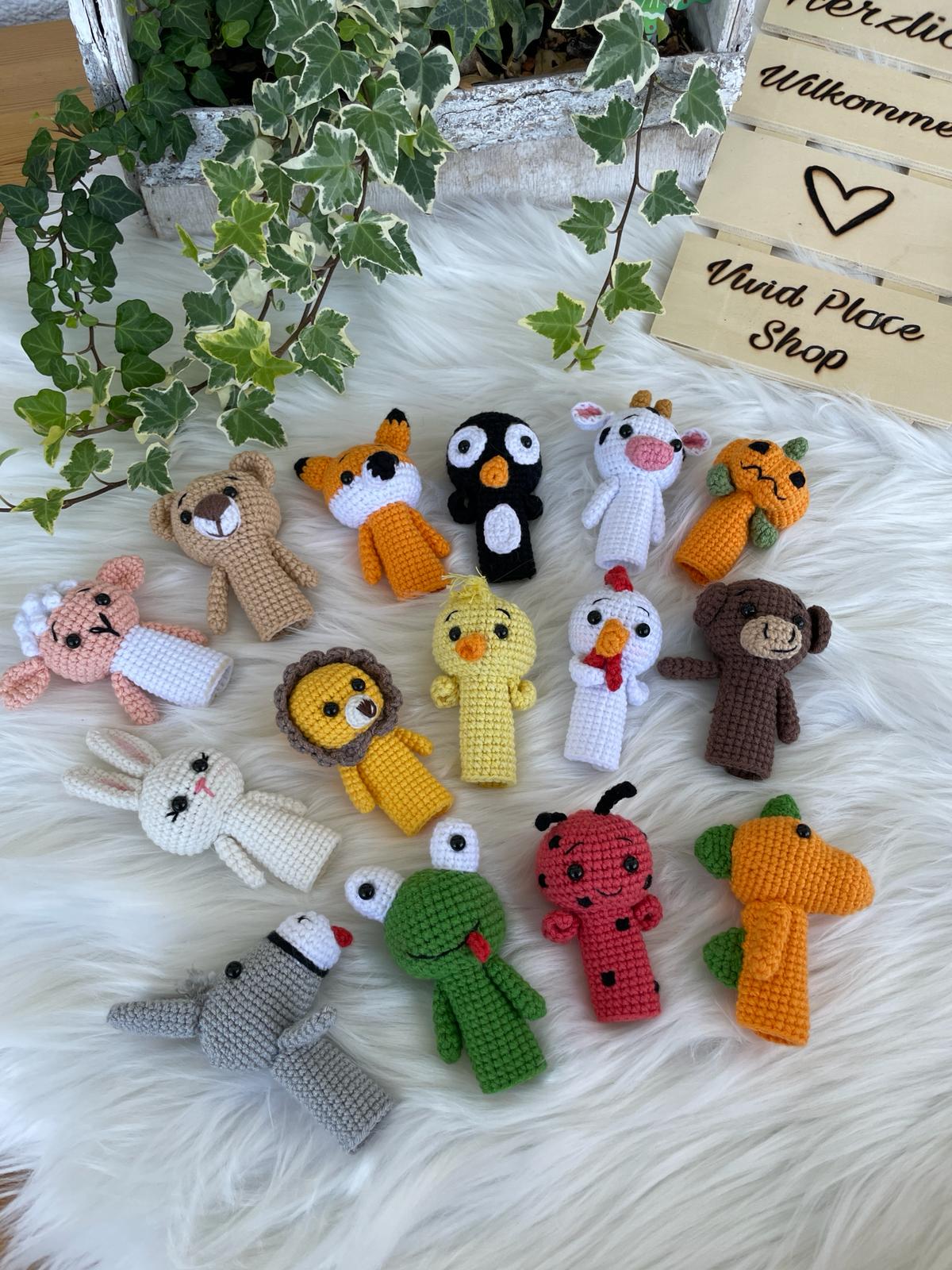 Fingerpuppen "Tierwelt" | Handgehäkelt